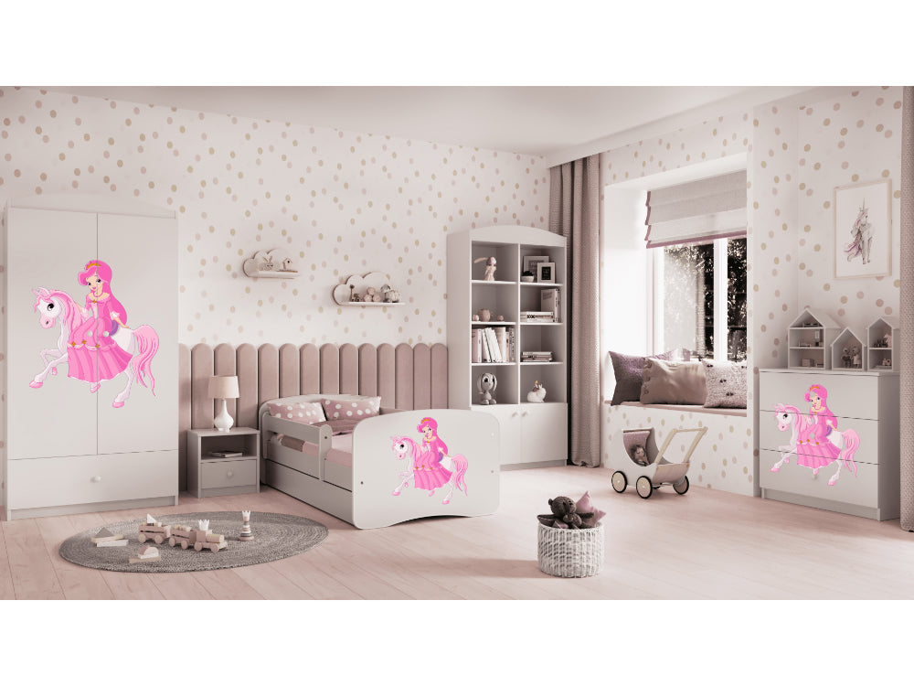 Cama 140 x 70 cm Kocot Kids BabyDreams Princess on Horse White
