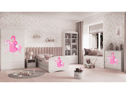 Cama 140 x 70 cm Kocot Kids BabyDreams Princess on Horse White