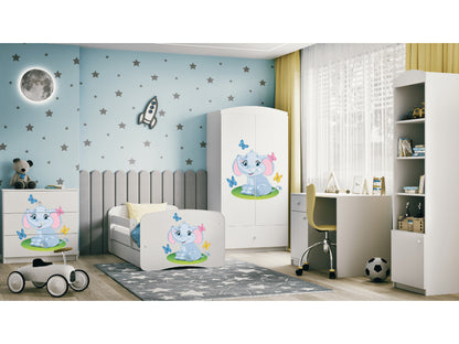 Cama 140 x 70 cm Kocot Kids BabyDreams Baby Elephant White