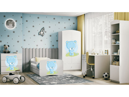 Cama 140 x 70 cm Kocot Kids BabyDreams Blue Teddybear White