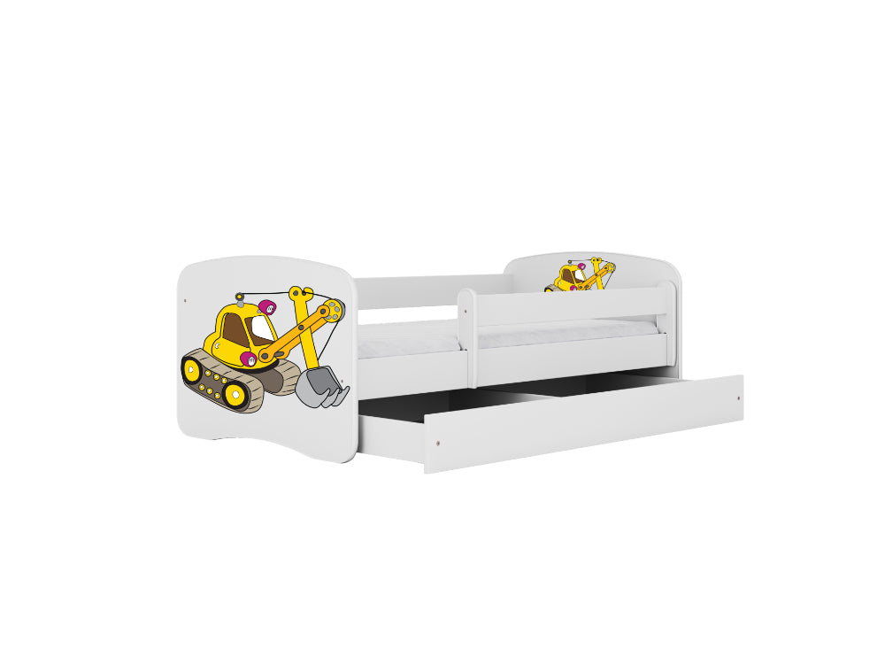 Cama 140 x 70 cm Kocot Kids BabyDreams Digger White
