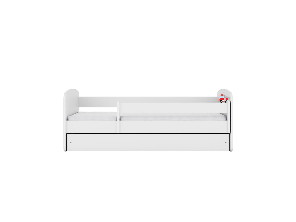 Cama 180 x 80 cm Kocot Kids com colchão BabyDreams Fire Brigade White
