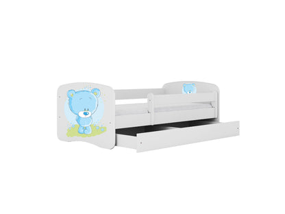 Cama 140 x 70 cm Kocot Kids com gaveta Babydreams Blue Teddybear White