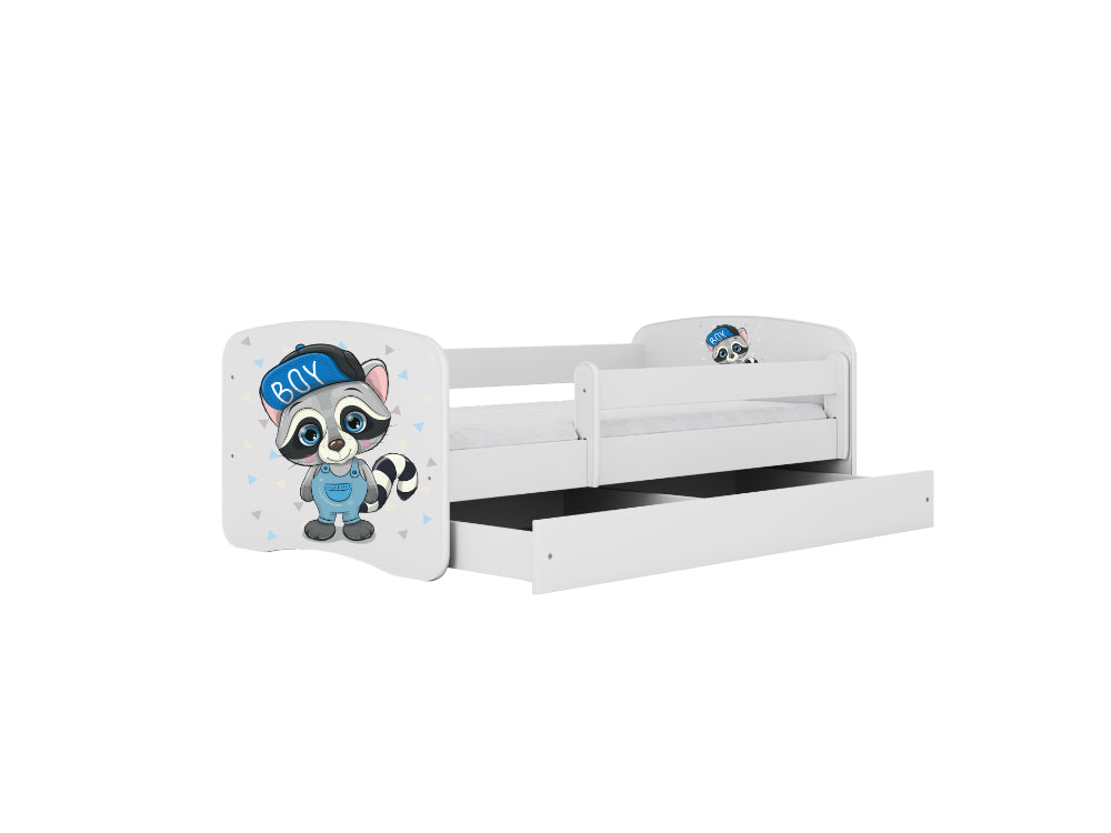 Cama 140 x 70 cm Kocot Kids com gaveta BabyDreams Raccoon White