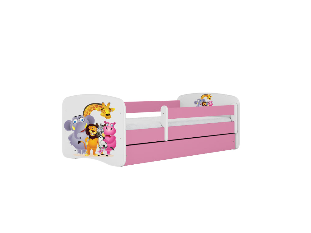 Cama 180 x 80 cm Kocot Kids BabyDreams Zoo Pink