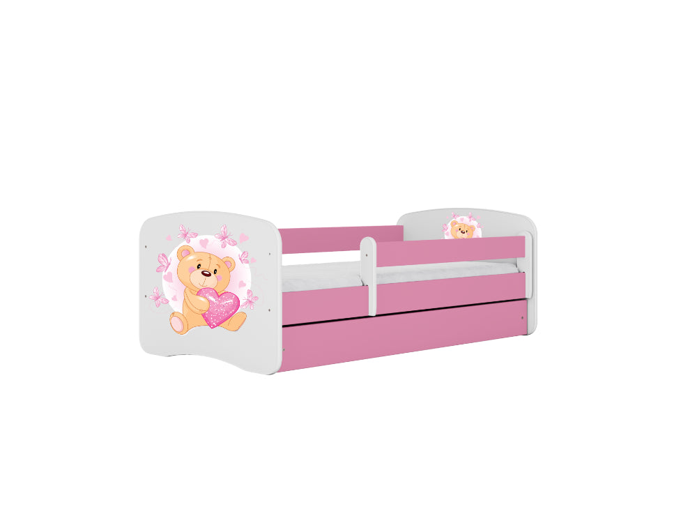Cama 180 x 80 cm Kocot Kids BabyDreams Teddybear Butterflies Pink