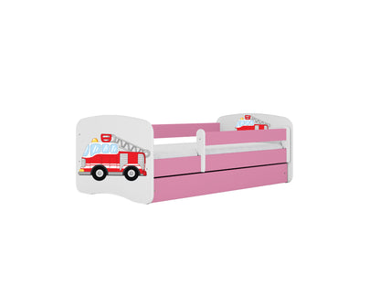 Cama 180 x 80 cm Kocot Kids BabyDreams Fire Brigade Pink