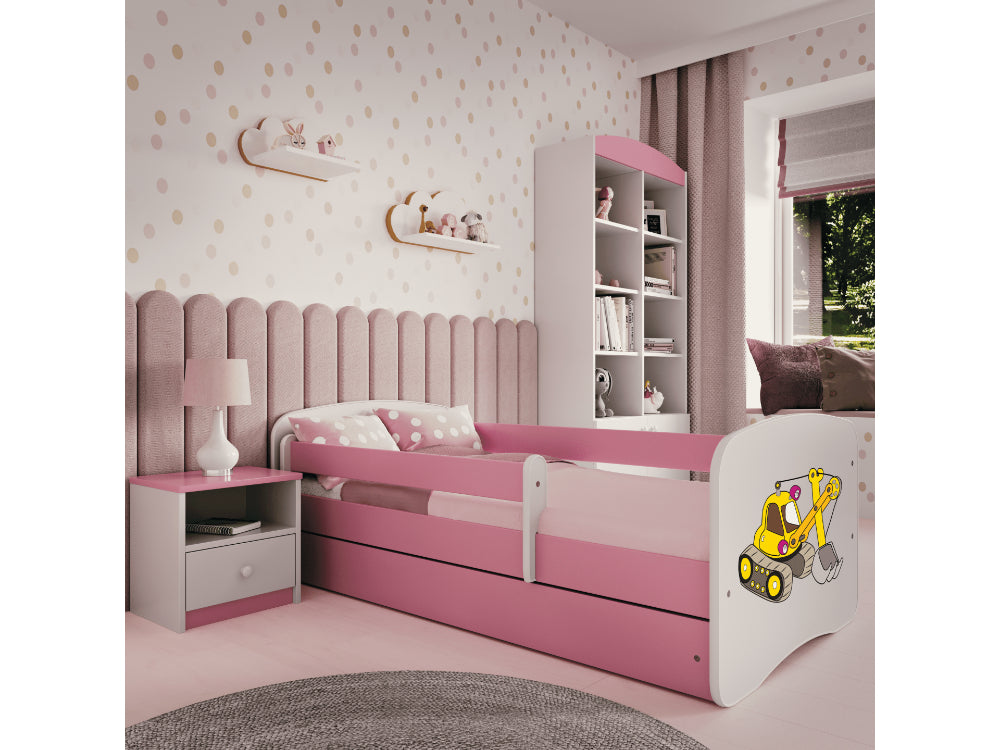 Cama 160 x 80 cm Kocot Kids BabyDreams Digger Pink
