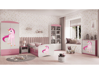 Cama 140 x 70 cm Kocot Kids BabyDreams Unicorn Pink