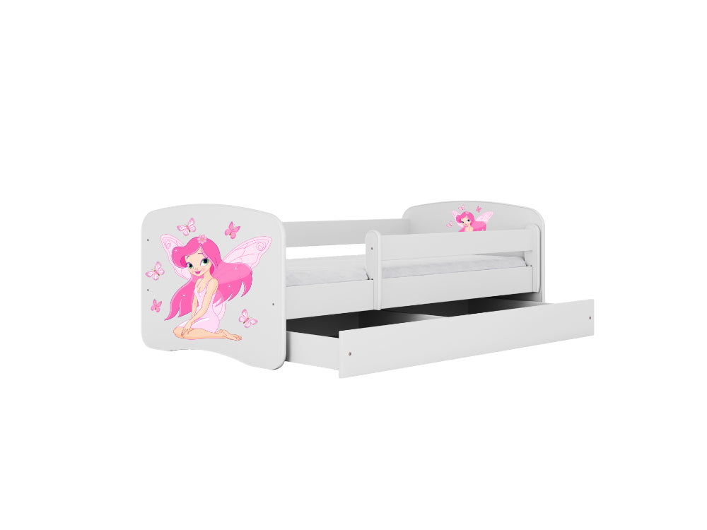 Cama 140 x 70 cm Kocot Kids com gaveta Babydreams Fairy Borboletas White