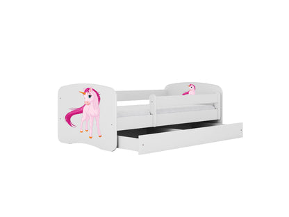 Cama 180 x 80 cm Kocot Kids com gaveta BabyDreams Unicorn White