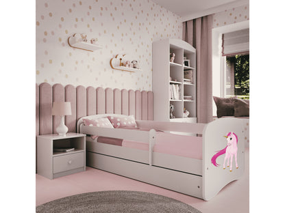Cama 180 x 80 cm Kocot Kids com gaveta BabyDreams Unicorn White