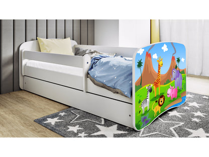 Cama 180 x 80 cm Kocot Kids com gaveta BabyDreams Safari White