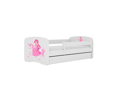 Cama 160 x 80 cm Kocot Kids com gaveta BabyDreams Princess on Horse White