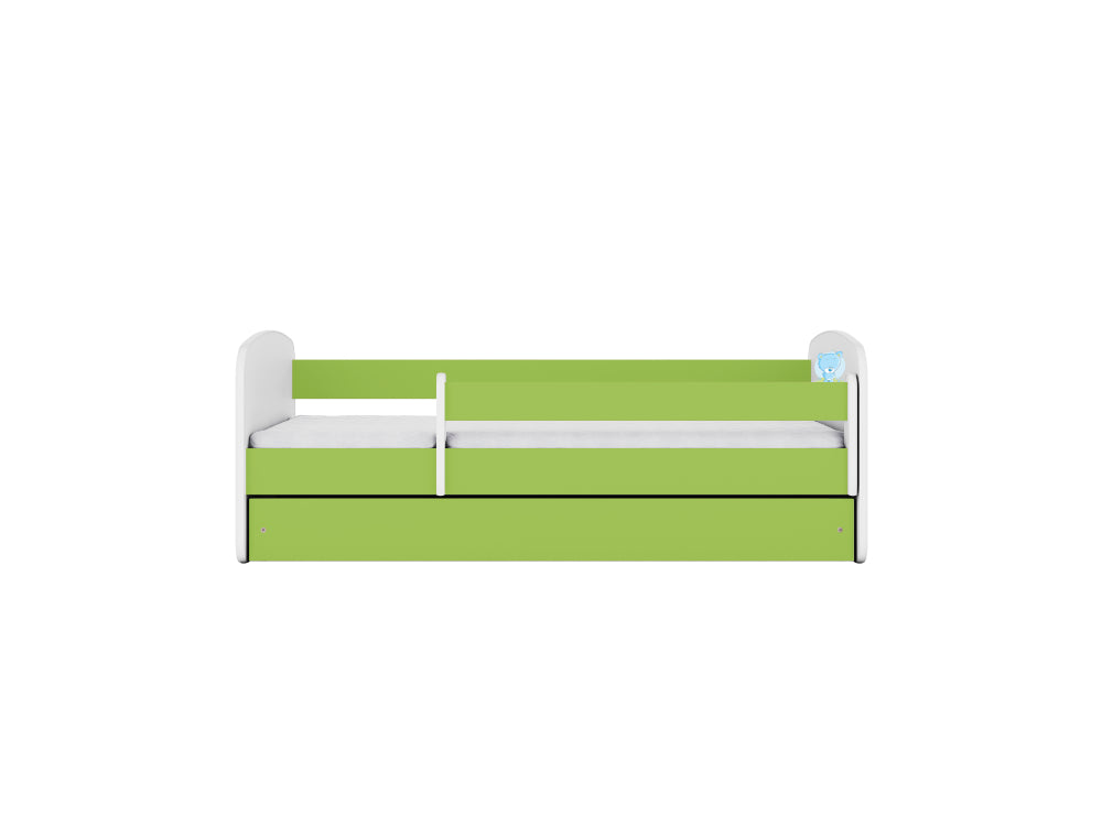 Cama 160 x 80 cm Kocot Kids com colchão BabyDreams Blue Teddybear Green