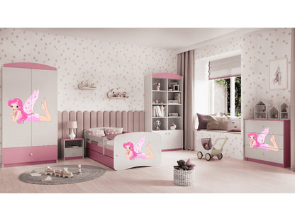 Cama 140 x 70 cm Kocot Kids BabyDreams Fairy com asas Pink
