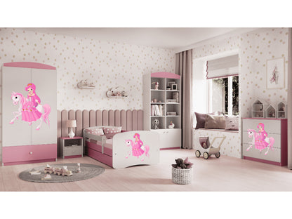 Cama 140 x 70 cm Kocot Kids BabyDreams Princess on Horse Pink