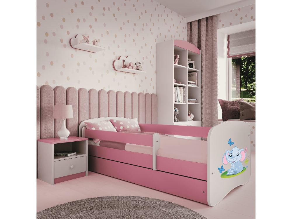 Cama 140 x 70 cm Kocot Kids BabyDreams Baby Elephant Pink