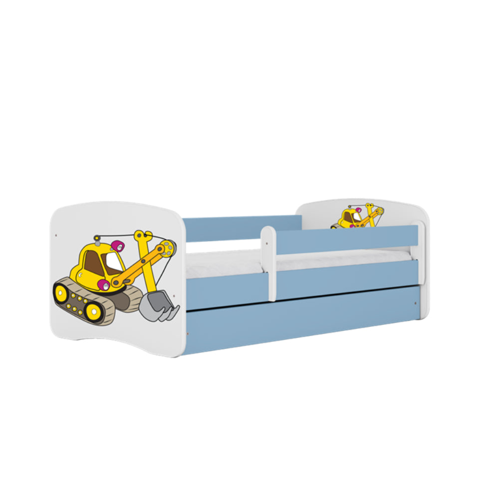 Cama 140 x 70 cm Kocot Kids com colchão BabyDreams Digger Blue