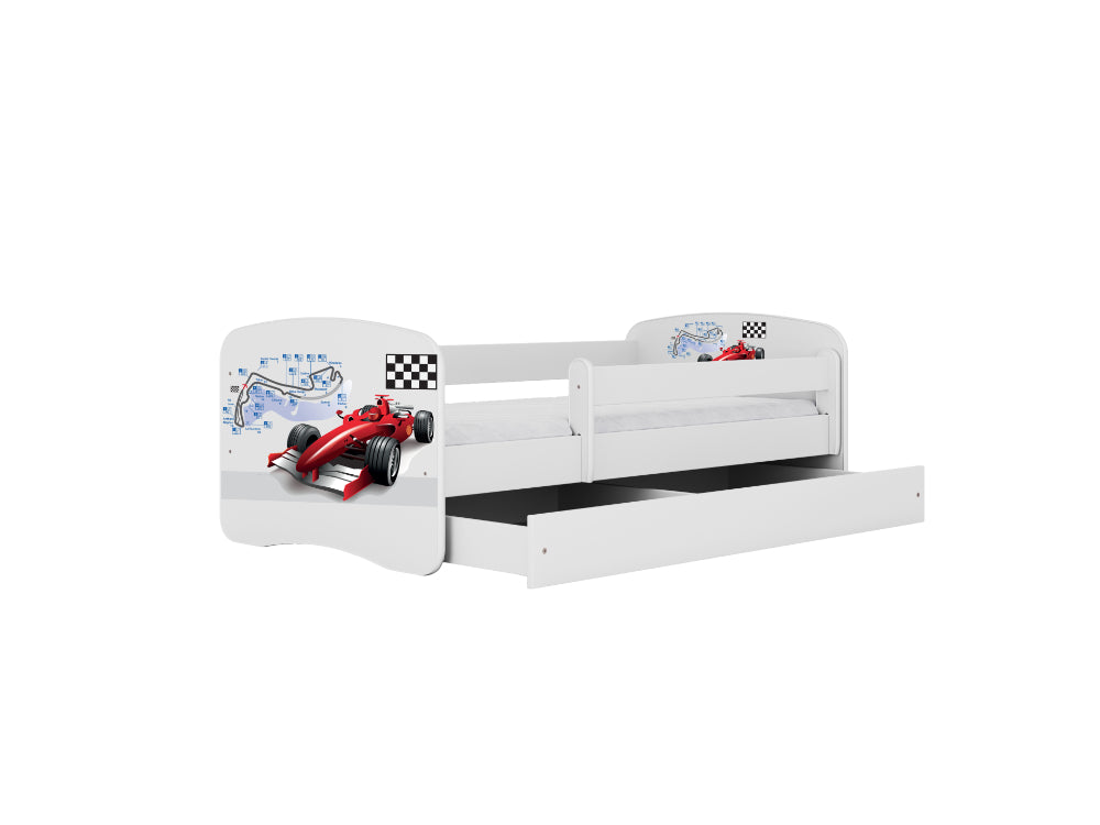 Cama 180 x 80 cm Kocot Kids com gaveta e colchão BabyDreams Formula White
