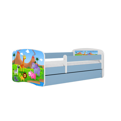 Cama 140 x 70 cm Kocot Kids com colchão BabyDreams Safari Blue