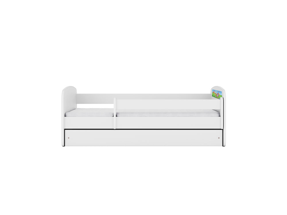 Cama 180 x 80 cm Kocot Kids com colchão BabyDreams Safari White