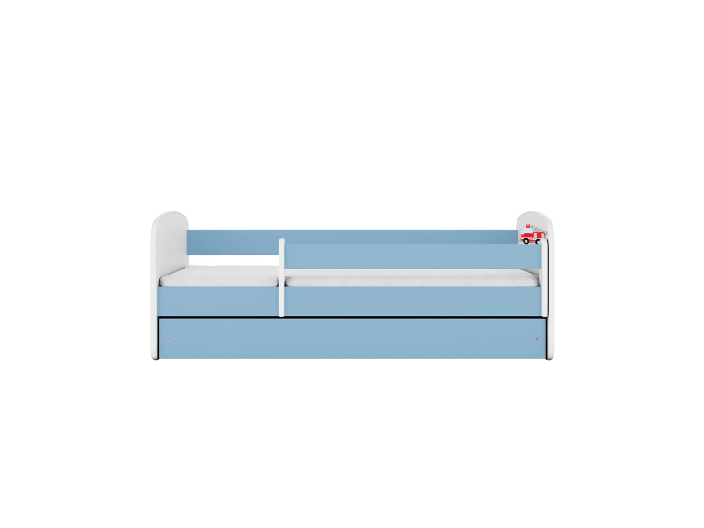 Cama 180 x 80 cm Kocot Kids com colchão BabyDreams Fire Brigade Blue