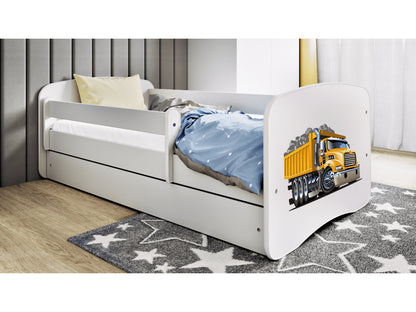 Cama 160 x 80 cm Kocot Kids com colchão BabyDreams Truck White