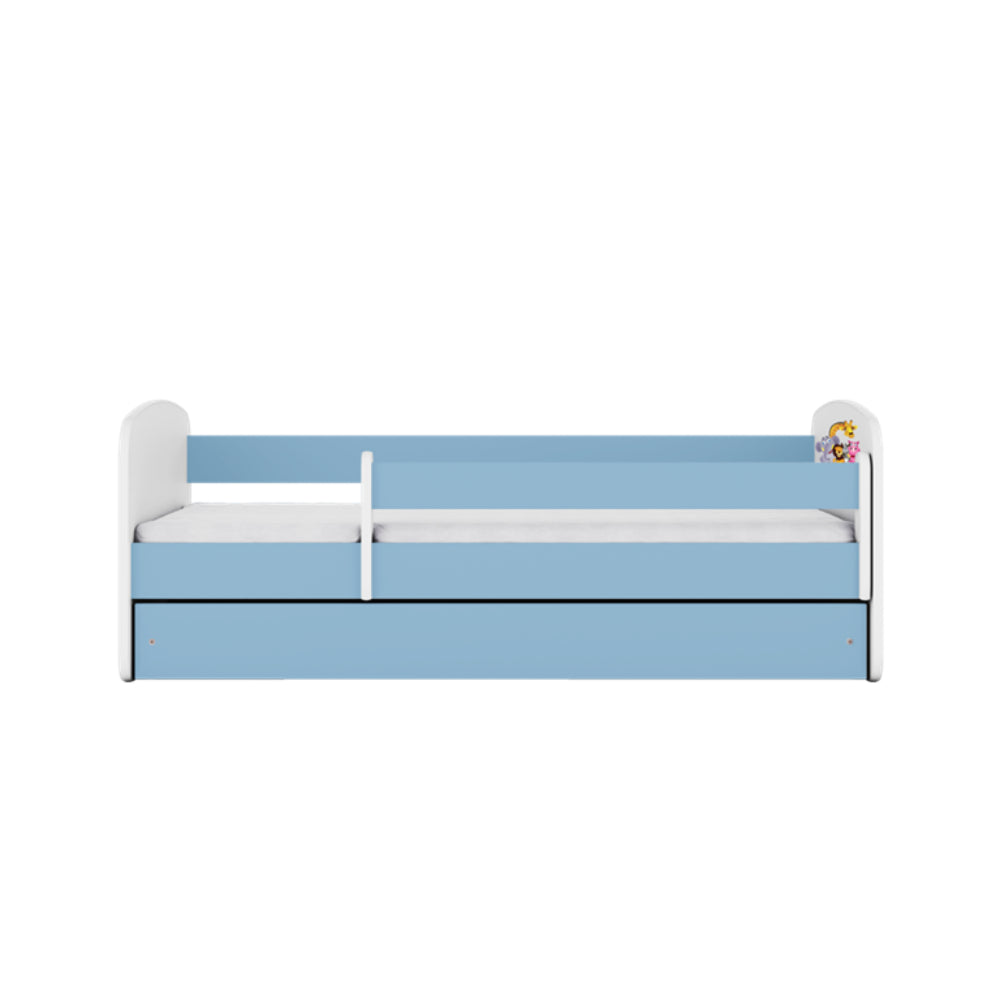 Cama 140 x 70 cm Kocot Kids com colchão BabyDreams Zoo Blue