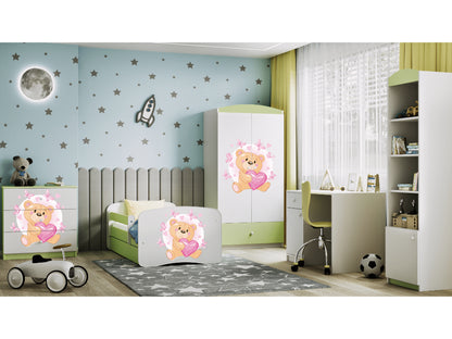 Cama 140 x 70 cm Kocot Kids BabyDreams Teddybear Butterflies Green