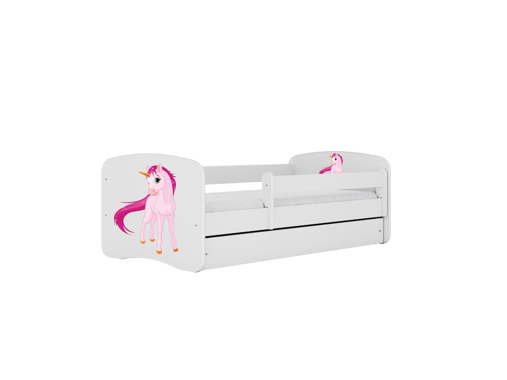 Cama 160 x 80 cm Kocot Kids com colchão BabyDreams Unicorn White