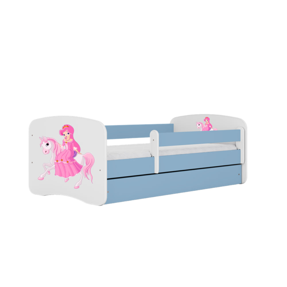 Cama 140 x 70 cm Kocot Kids com colchão BabyDreams Princess on Horse Blue