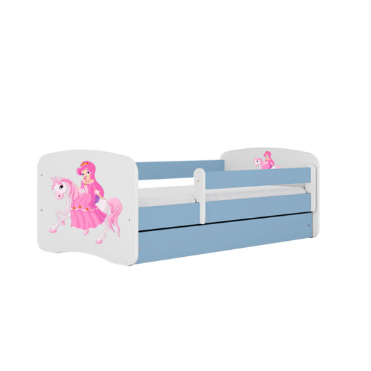 Cama 140 x 70 cm Kocot Kids com colchão BabyDreams Princess on Horse Blue