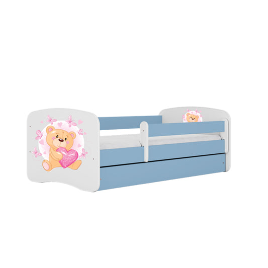 Cama 140 x 70 cm Kocot Kids com colchão BabyDreams Teddybear Butterflies Blue