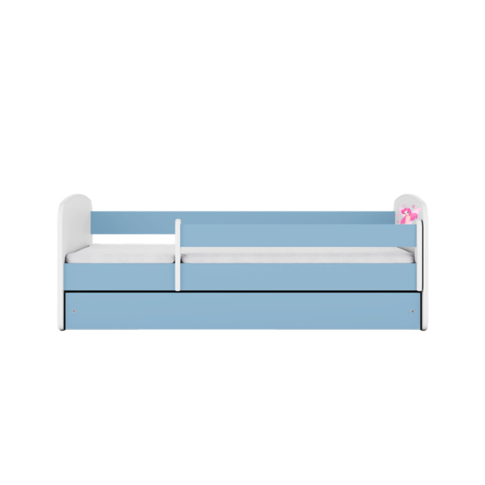 Cama 140 x 70 cm Kocot Kids com colchão BabyDreams Fairy Borboletas Blue