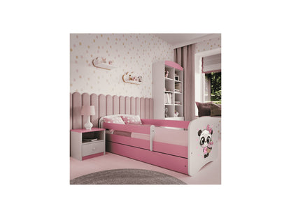 Cama 180 x 80 cm Kocot Kids com colchão BabyDreams Panda Pink