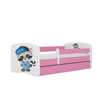 Cama 140 x 70 cm Kocot Kids BabyDreams Raccoon Pink