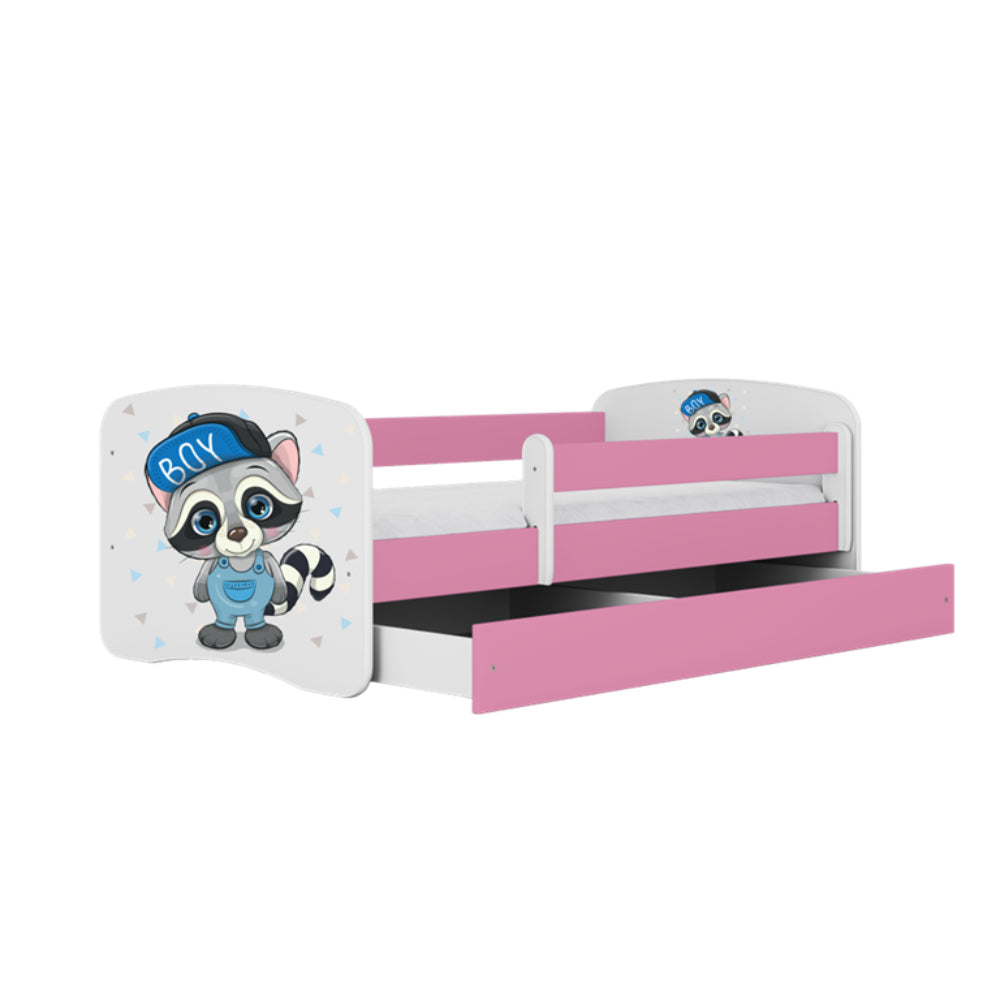 Cama 140 x 70 cm Kocot Kids BabyDreams Raccoon Pink