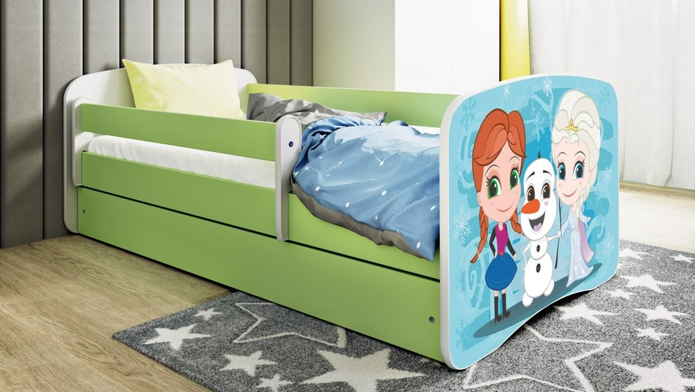 Cama 140 x 70 cm Kocot Kids BabyDreams Frozen Land Green