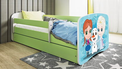 Cama 140 x 70 cm Kocot Kids BabyDreams Frozen Land Green