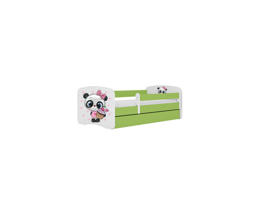 Cama 160 x 80 cm Kocot Kids com colchão BabyDreams Panda Green