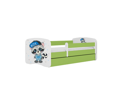Cama 160 x 80 cm Kocot Kids BabyDreams Raccoon Green