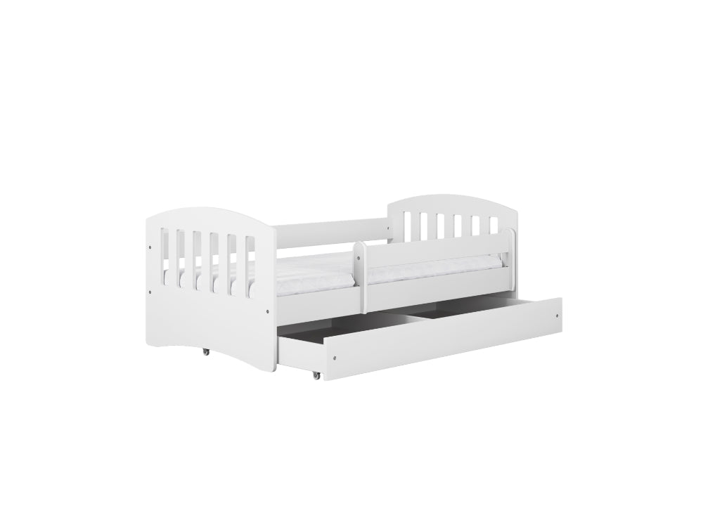 Cama 180 x 80 cm Kocot Kids com gaveta e colchão Classic 1 White