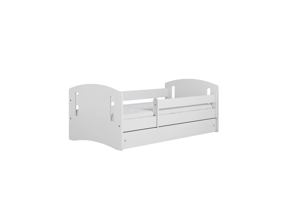 Cama 180 x 80 cm Kocot Kids com gaveta e colchão Classic 2 White
