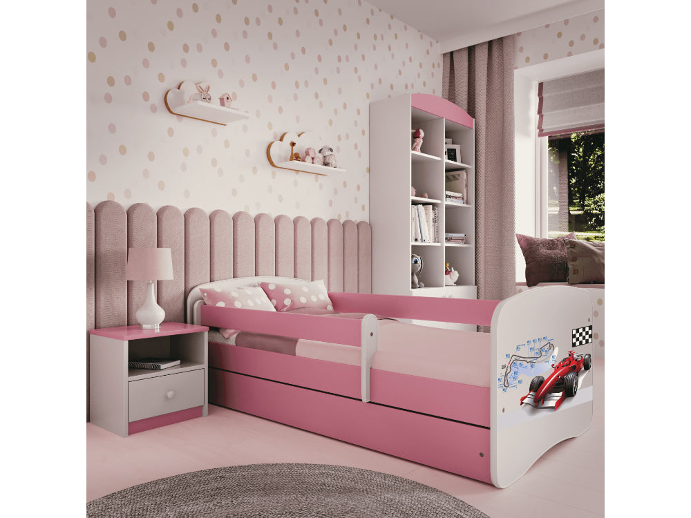 Cama 180 x 80 cm Kocot Kids com colchão BabyDreams Formula Pink
