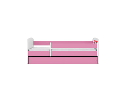 Cama 140 x 70 cm Kocot Kids com colchão BabyDreams Fire Brigade Pink