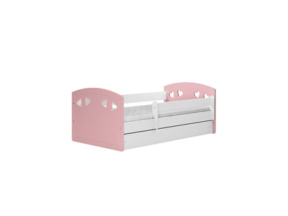 Cama 160 x 80 cm Kocot Kids com gaveta e colchão Julia Mix Pink