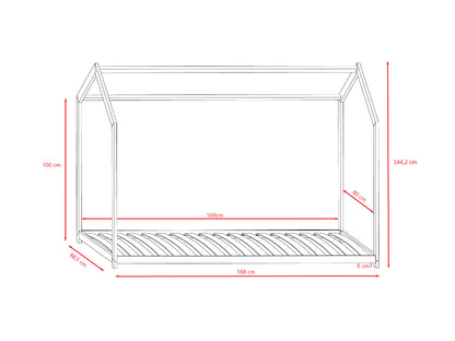 Cama 200 x 90 cm Kocot Kids Bella White
