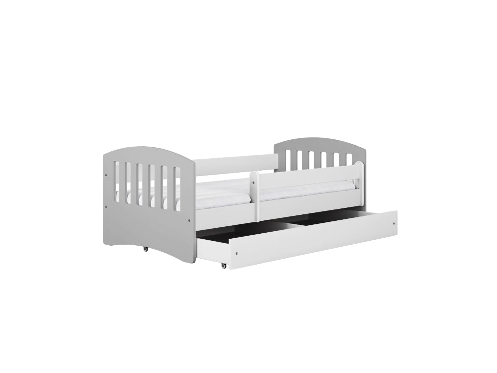 Cama 140 x 80 cm Kocot Kids com gaveta e colchão Classic 1 Mix Grey
