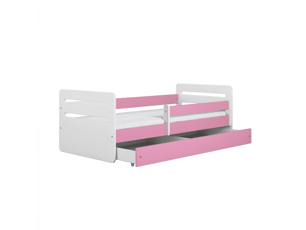 Cama 180 x 80 cm Kocot Kids com gaveta e colchão Tomi Pink